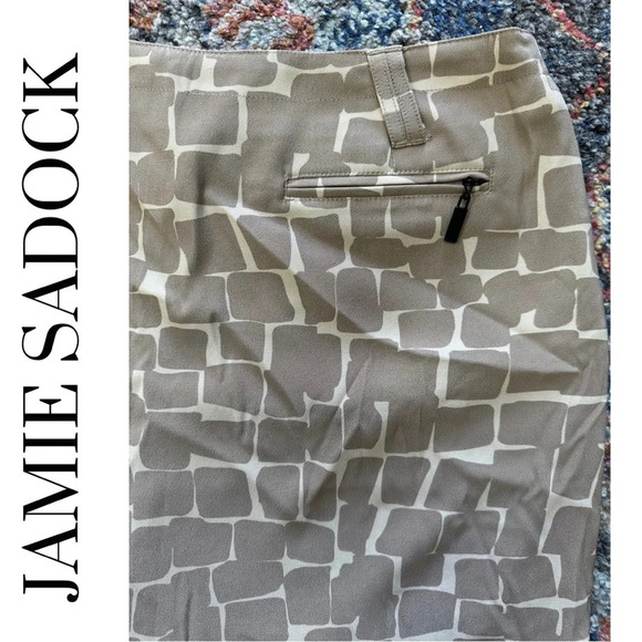Jamie Sadock Golf Skort Tan Beige Animal Print Size  6 - Picture 4 of 6